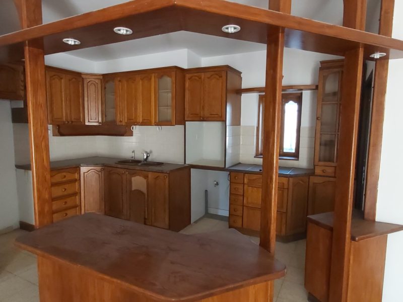 the kitchen